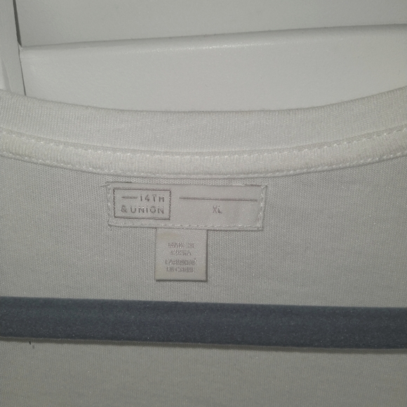 White & Blue Ruffled Top - Picture 3 of 6